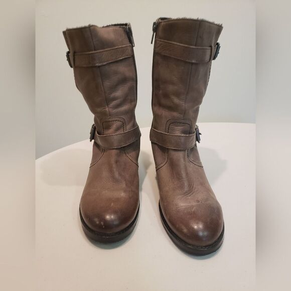 Crown Vintage Leather Boots Size 7.5 - Picture 1 of 9